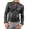Men's Genuine Lambskin Black Leather Jacket Stylish Motorcycle Bomber Biker Outerwear MJ 192