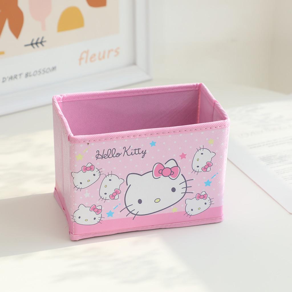 Hello Kitty Kuromi Cinnamoroll My Melody Узор Складной Настольный Органайзер для Хранения Косметики и Офисных Принадлежностей
