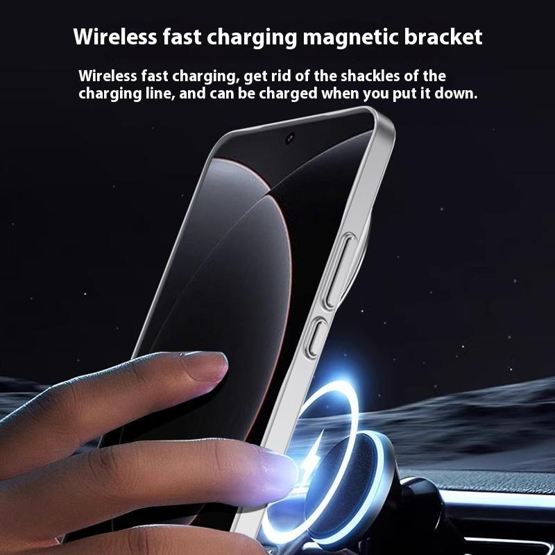 Чехол для Xiaomi 15 Ultra, совместимый с MagSafe, с защитной пленкой для объектива и подставкой, жесткий ПК чехол для телефона