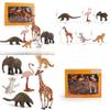 Childrens Wild Animal Pvc Model Set With Giraffe Tiger Elephant Flamingo For Educational Play