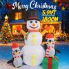 5.91FT Inflatable Snowman Penguins Toys With LED Lights Xmas Yard Lawn Home Party Decorations Christmas Supplies Ornaments Gifts
