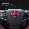 Car Steering Wheel Decorative Stickers Carbon Fiber Emblem For Lexus F SPORT ES RX NX LS UX LM LX GX LC RZ IS CT GS RC HS SC TX