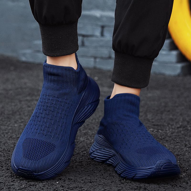 Spring/Autumn Men's/Women's Flying Knit Elastic Socks Shoes Breathable Ultra Light Fitness Outdoor Running Shoes