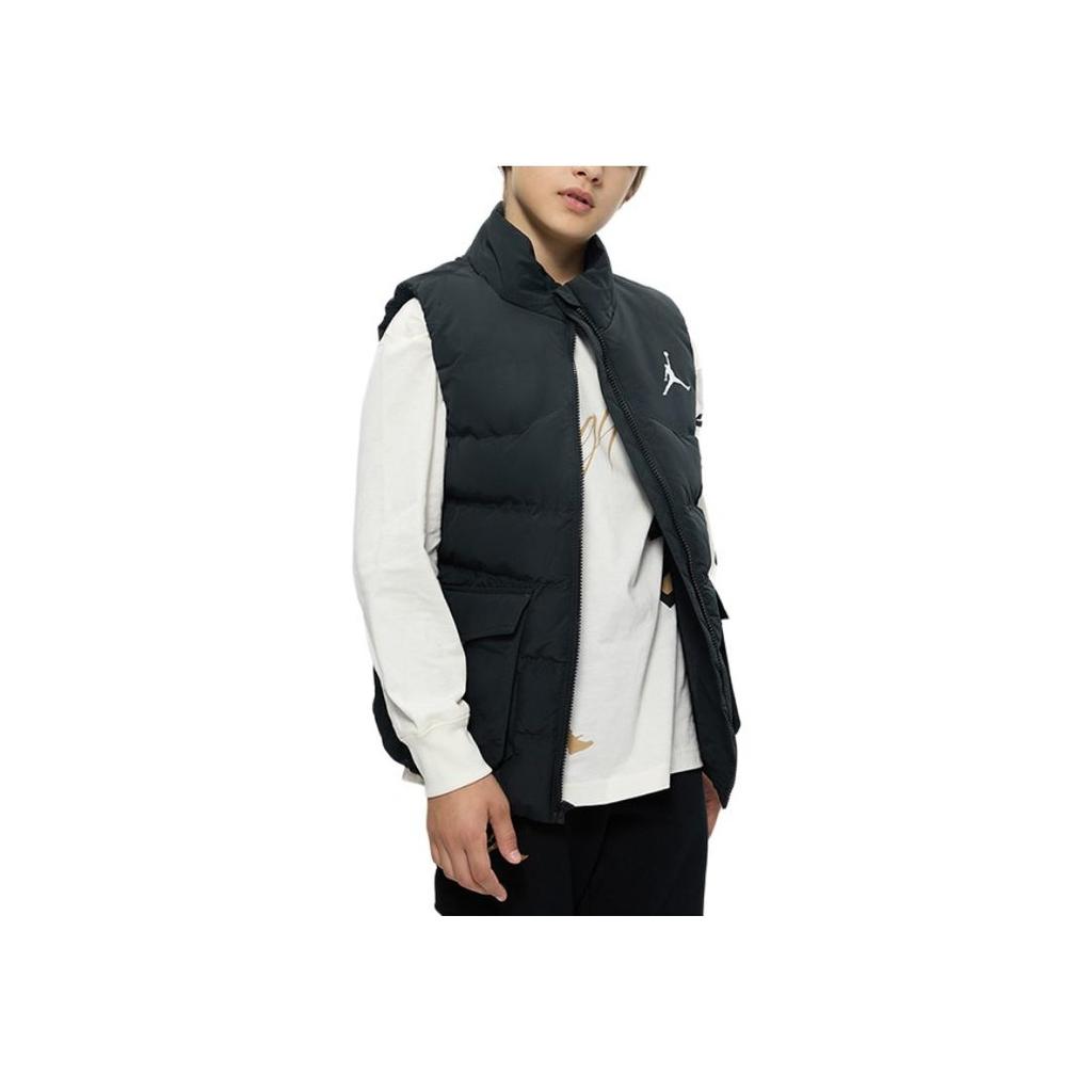 Jordan Однотонный жилет без рукавов с воротником-стойкой, детские жилеты черного цвета JD2342004GS-003