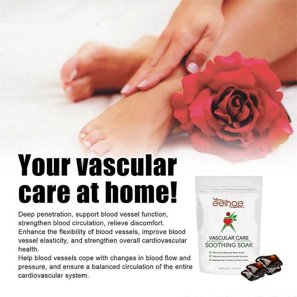 5X Vascular Care Soothing Soak Pack Soothes & Repairs Veins, Dredges Meridians, Herbal Formula for Foot & Leg Care, Relieves Fatigue & Swelling