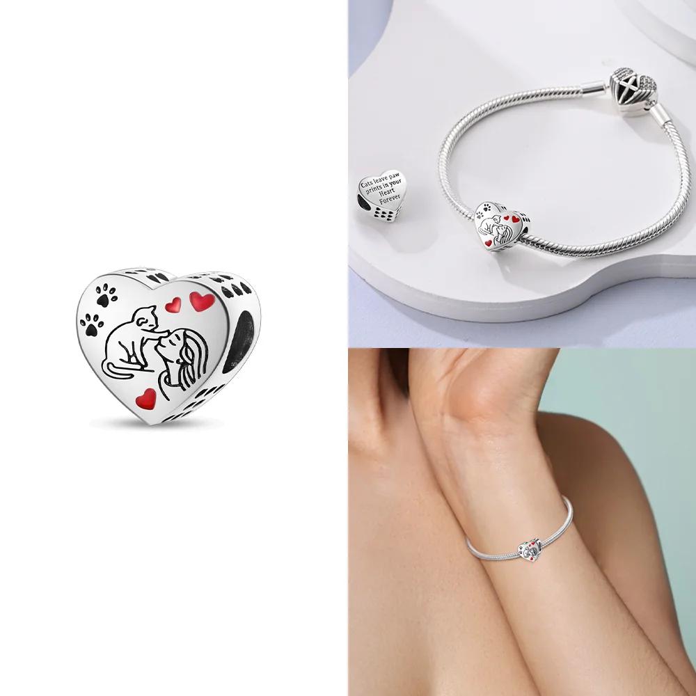 Copper Charms Beads Fit Qikaola Original Blue Zircon Owl Luminous Sea Turtle Octopus Bracelets Diy Birthday Jewelry Gift