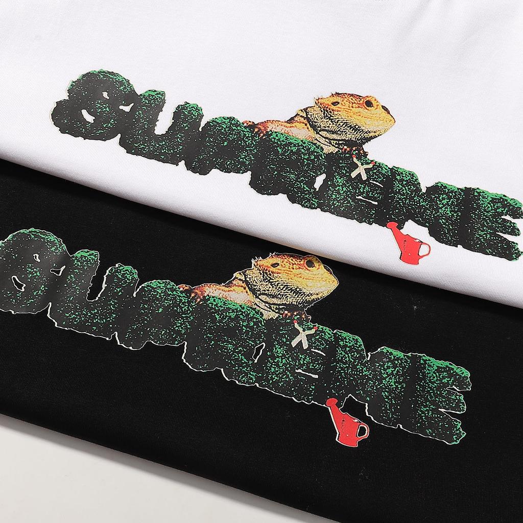 E2017 Supreme 2025 Лето Новая Высококачественная Хлопковая Круглая Горловина Свободная Футболка Большого Размера Для Мужчин и Женщин Парная Футболка