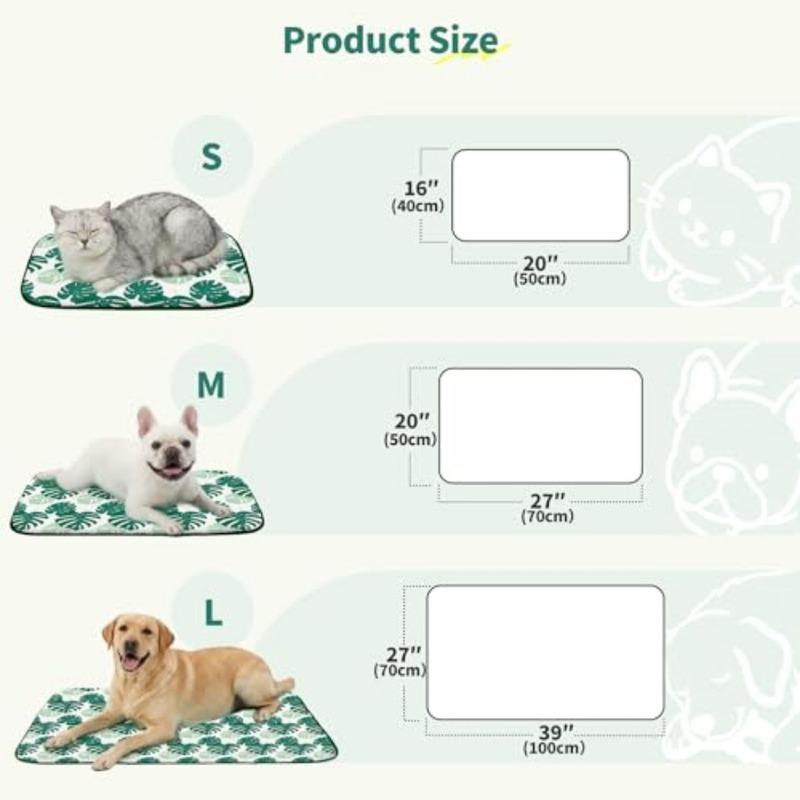 Pet Cooling Mat Ice Silk Cooling Mat for Dogs and Cats Portable and Washable Pet Cooling Blanket, Car Seats, Beds f