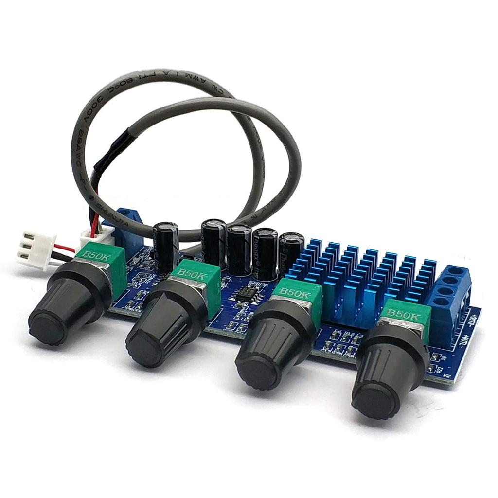 DC 12V 24V 80W X 2 Двухканальный цифровой аудио TPA3116 D2 Регулировка высоких и низких частот Предустановленная плата предусилителя Amplificador