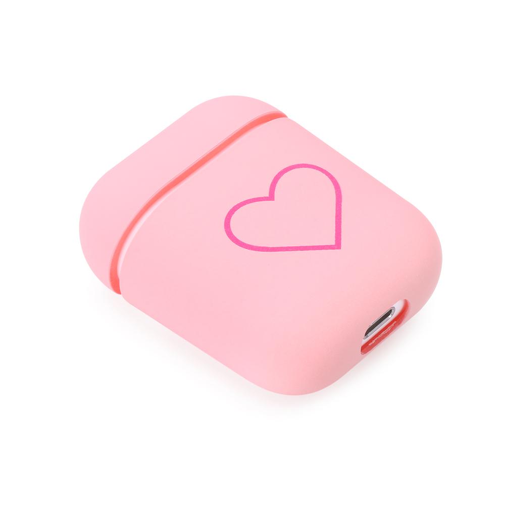 New Matte Couples Love Heart Hard PC Case For Apple Airpods Protective Cover