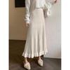 Women's Autumn and Winter Crotch-concealing Pleated Knitted Half-body Skirt