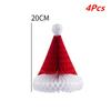 3/4/5/10PCS 20cm Christmas Tree Ornament Honeycomb Christmas Hats Hanging Pendant DIY New Year Xmas Party Decoration Home Market