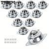 10pcs Roller Ball Transfer Bearings 360º Rotation Universal Ball Casters 10 Smooth Rollers 20 Precision Screws Capacity Carbon Steel Round Ball