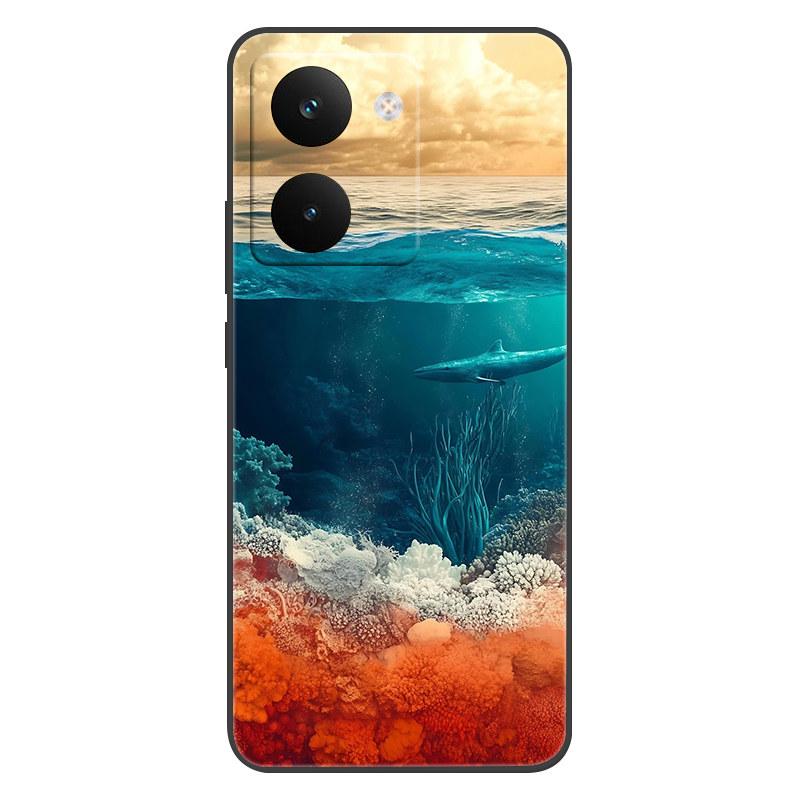 For Realme P3 Ultra 5G Fashion Popular Cover Anti-fingerprint Soft Silicone Back Cover For Realme P3 Ultra Beach Scenery Funda