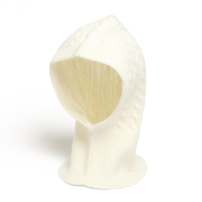 Одна шапка и шейный платок зимой, езда на улице, теплая защитная шапка для ушей, вязание из шерсти, шейный платок и твердые жареные жгуты из теста