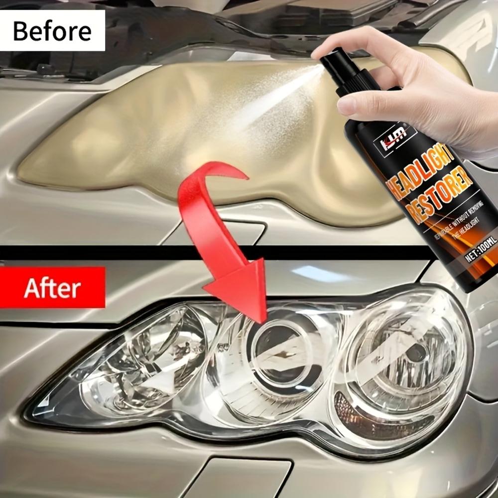Professional Automotive Headlight Repair Kit, Automotive Headlight Repair Spray, Easily Solve the Problem of Headlight Oxidation