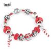 Европейский и американский модный тренд Женский рождественский браслет из сплава со стразами - Идеальный подарок