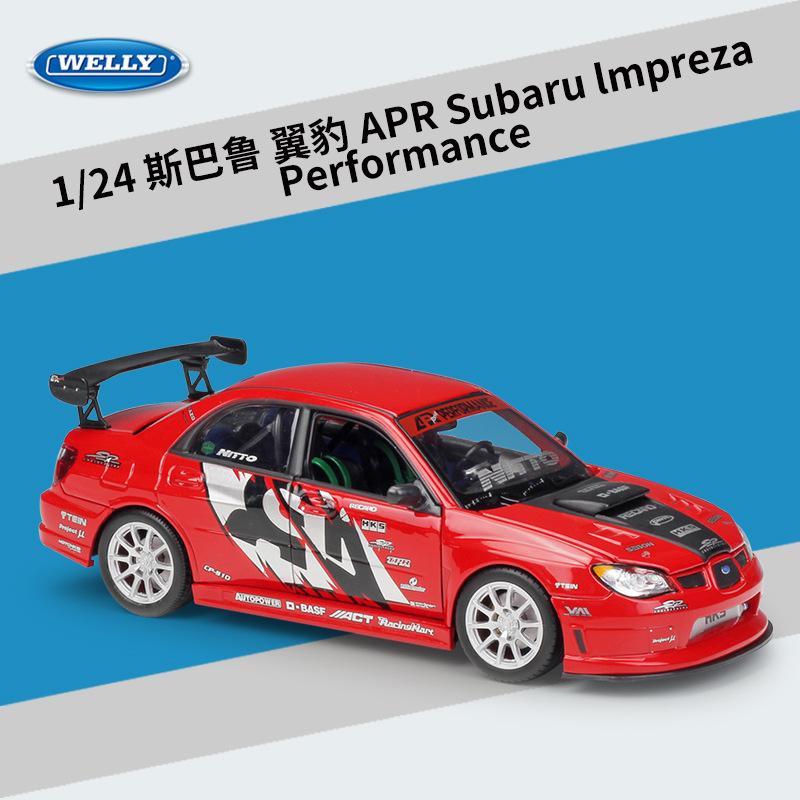 ABAM1 WELLY 1:24 APR Subaru Impreza WRX STI - World Rally Champion Alloy Die-Cast Model, Official Licensed Performance Collectible Car