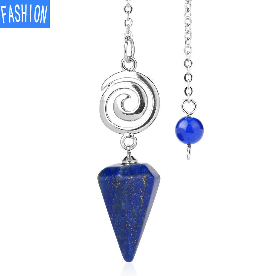 Crystal Pendulum for Exploration Shuttle Spirit Cone Pendulum Spiral Crystal Stone Quartz Pendant Healing Pendulum