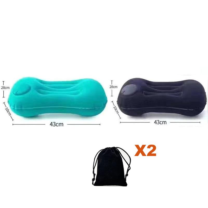 2 Pack 17 in Ultralight Inflatable Pillow Travel Pillow,Camping Pillow for Neck & Lumbar Support,Beach,Camping,Traveling,Hiking,Napping,Desk Rest