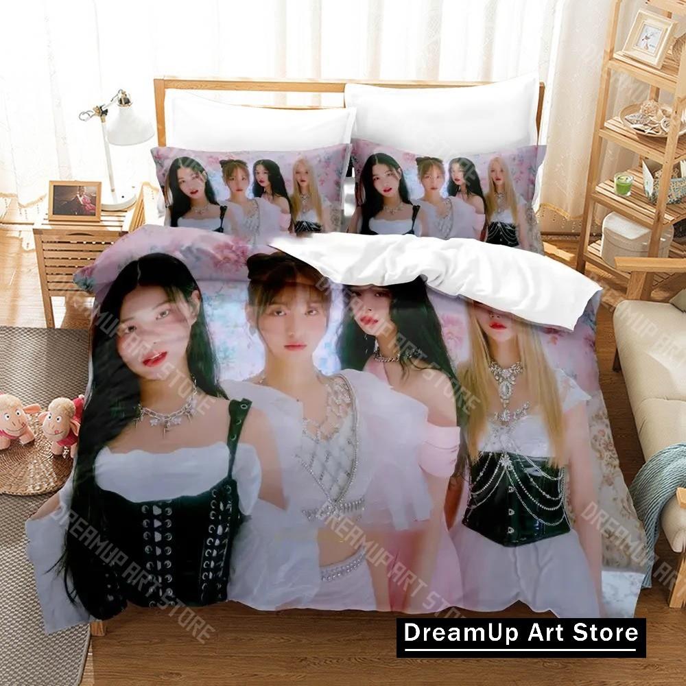 3D-печатный комплект постельного белья FIFTY KPOP FIFTY Merch Cupid Album для мальчиков и девочек Пододеяльник Размеры: Twin, Queen, King, Full, Single, Double
