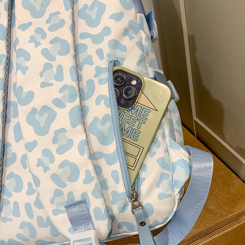 Рюкзак с леопардовым принтом для ученика средней школы, легкий школьный рюкзак, рюкзак большой вместимости для девочки