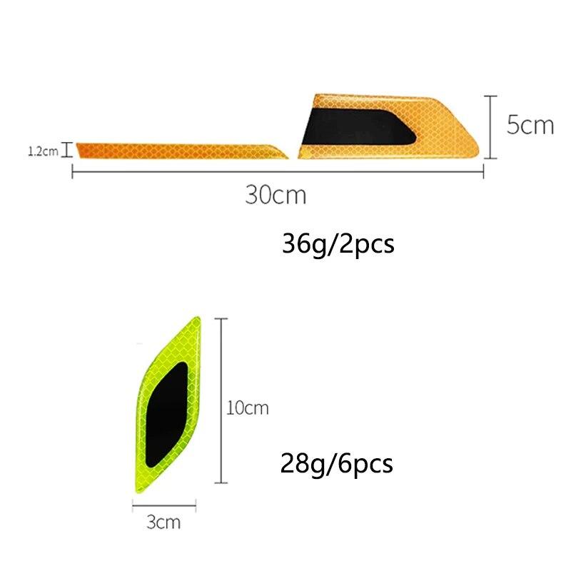 Автомобильные светоотражающие декоративные наклейки на крыло, предупреждающие наклейки против царапин, автомобильные аксессуары для экстерьера грузовика, двигателя, универсальные