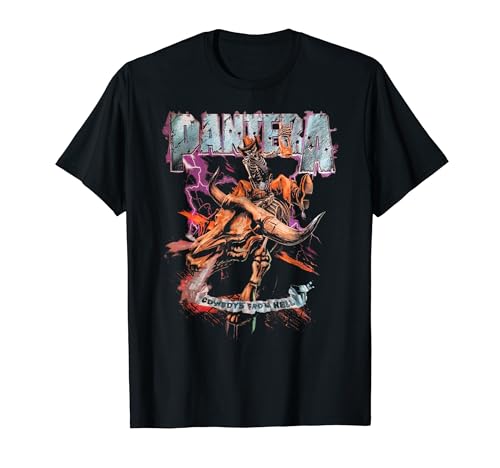 Официальная футболка Pantera Cowboys Hell Riding Skeleton