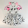 Giraffe Skirt Headband Bow Children Short Dress  Themed Carnival Event