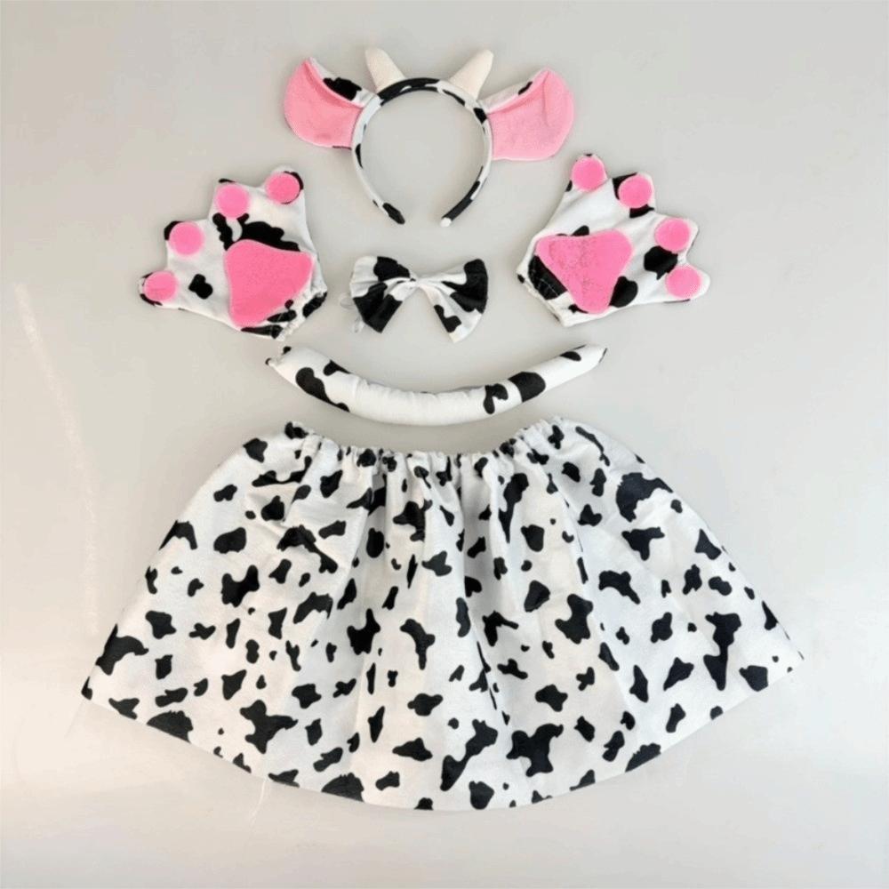 Giraffe Skirt Headband Bow Children Short Dress Themed Carnival Event