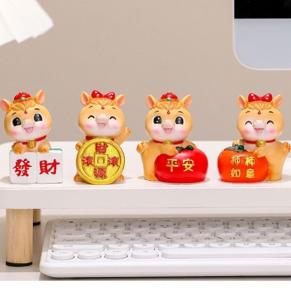 Year of The Horse 2026 Horse Year Mascot Resin Horse Statue Horse Figures Ornament  Table Desk