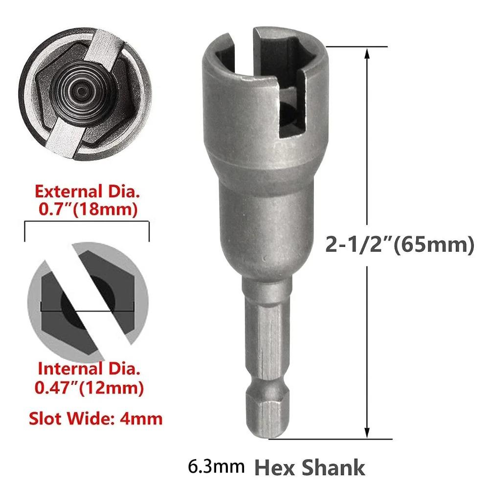 Butterfly Bolt Socket Wrench  6.3mm Hex Shank Slotted Electric Screwdriver Bolt Drive Drill Bit Socket Power Tools Part