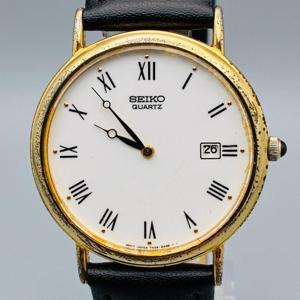 Б/у [Новый ремешок] SEIKO Стрелки Breguet Римский циферблат Винтаж Рабочий 7N29