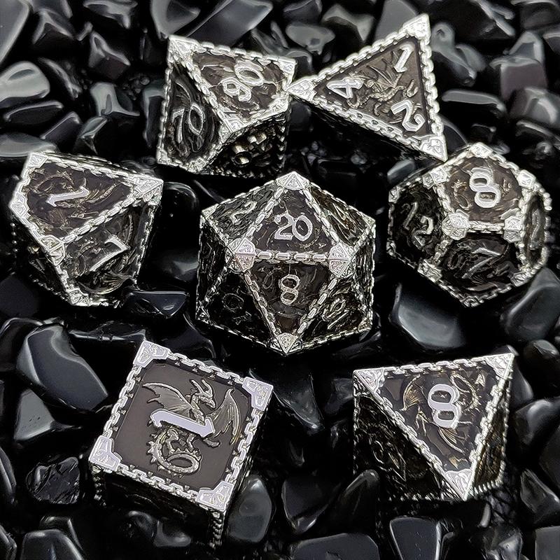 Metal coc running dice dnd dragons and dungeons multi-faceted rpg dice cthulhu d20 настольная игра