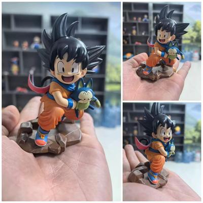 Мерч Dragon Ball: фигурка чиби Гоку, Летающий Нимб, Гоку в детстве в сидячей позе, держащий Драконьи шары, фигурка для компьютерного корпуса/автомобиля.