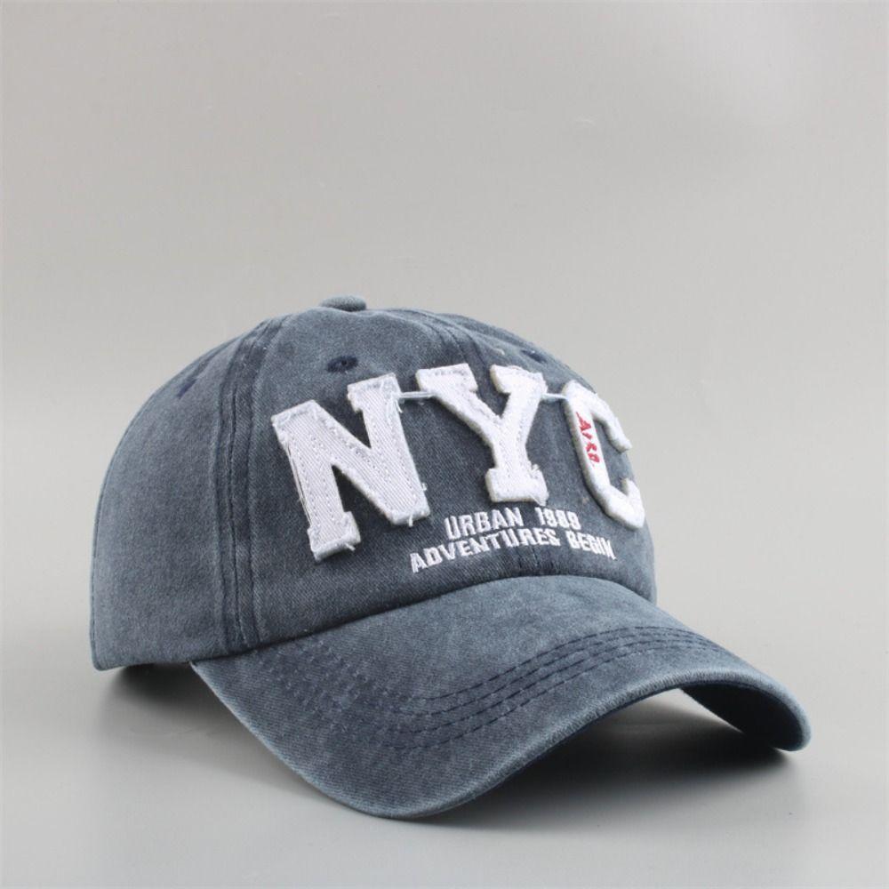 НЬЮ-ЙОРК NYC Вышитая Бейсболка Стираная Кепка-Snapback Для Мужчин Женщин На Открытом Воздухе Спорт