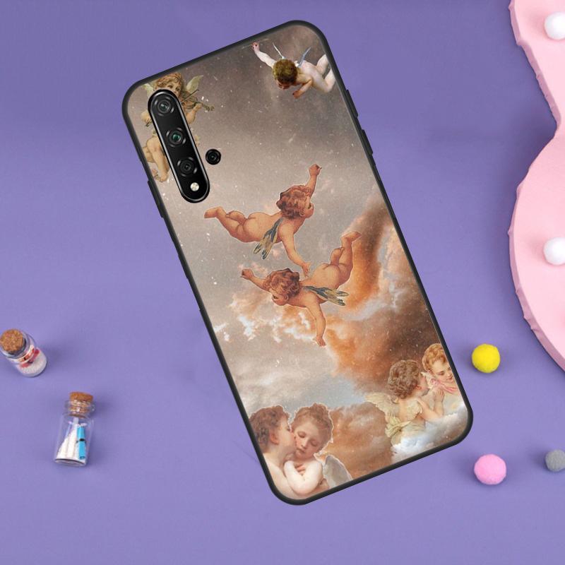 Cartoon Angel Baby Printing Case For Huawei Nova 11i 3i 7i 5T 11 9 10 SE Y60 Y61 Y70 Y90 Y91 P20 P40 Lite P30 Pro Cover