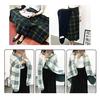 Lady Multifunction Doublelayer Tartan Plaid Blanket Scarf Wrap Shawl Keep Warm