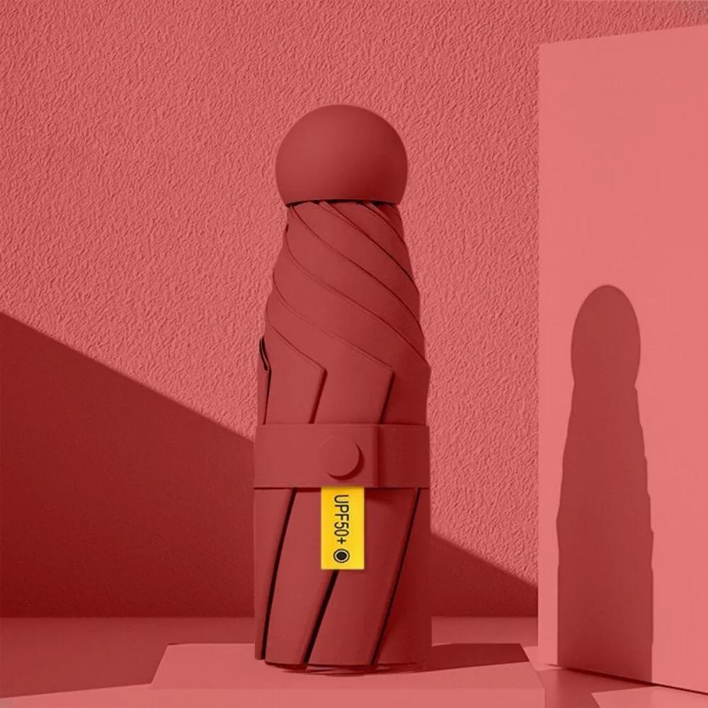 Sunshade Capsule Umbrella Sunblock Portable Rain and Sun Six-bone  50%