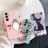 Totoro Cartoon Phone Case For iPhone Samsung A55 S24 FE S25 M35 Xiaomi Redmi Note 13 Pro 14C Huawei Honor Realme Shockproof Anti-Scratch Matte Cover