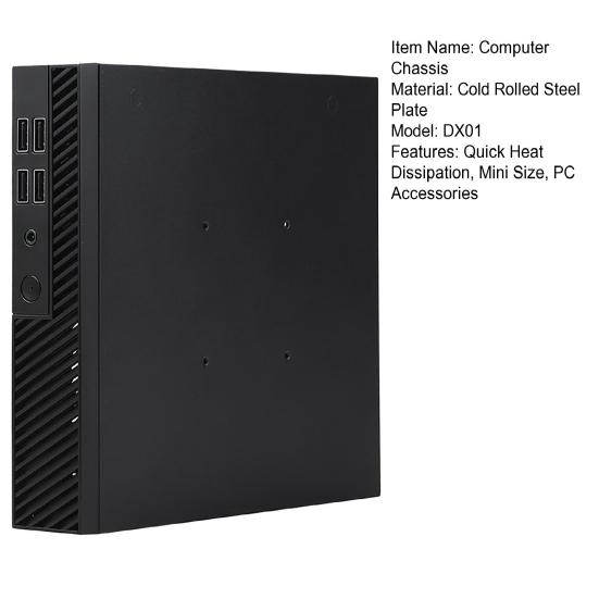 Корпус для компьютера Mini ITX DX01 Тонкий Половинной высоты Быстрый отвод тепла Поддержка VESA