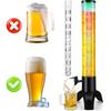 3L Beer Dispenser Beer Tower with Spigot & Ice Tube Tabletop Liquor Dispenser Transparent Drink Dispenser for Beer Wine Drinks