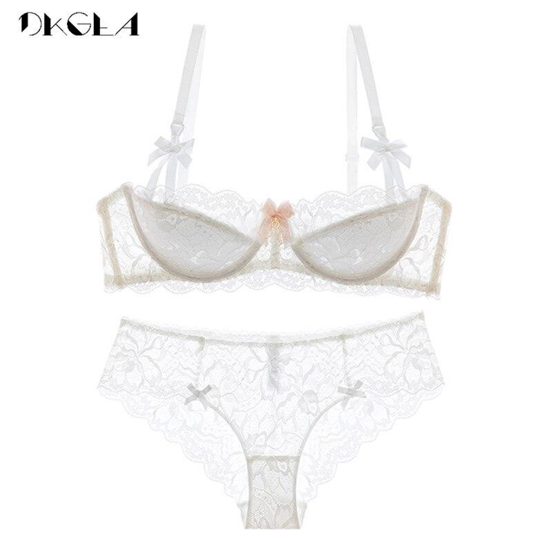 DKGEA Sexy Bra Sets Plus Size Underwear Set Women Lace Brassiere