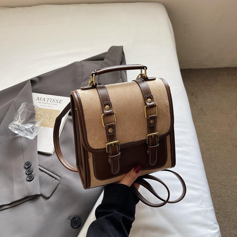 Новая осенне-зимняя замшевая сумка-рюкзак, женская сумка-мессенджер для путешествий в стиле Сен Мэн, легкая роскошь, нишевое ощущение, для通勤