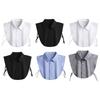 Fake Collar Detachable Collar for Women Girls Shirts Dickey Half False Blouse Dickey Tops Solid Color False Collar White/Black