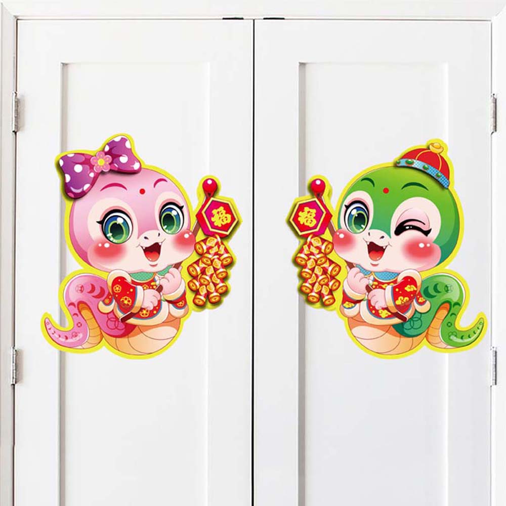 Chinese Ornaments Chinese New Year Decorations 2025 New Year Red Couplets Chinese Door Stickers Door Couplet New Year Accessory
