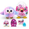 ZURU Pets Alive Chirpy Birds Talking Electronic Pet Giant Surprise Egg Sticker Comb Fluffy Clay Bird Animal Owl (OWL) Girl, 9537B,