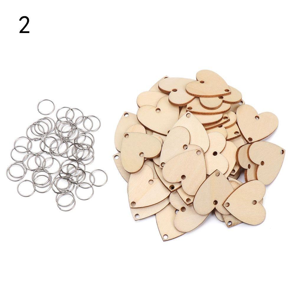 Holes Ring Clips Embellishments Wood Slices Wooden Circle Discs Tags Plaque Board Hanging Label