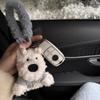 Милый мультяшный брелок в виде собаки породы вест-хайленд-уайт-терьер, мягкая игрушка, подвесное украшение, кулон в виде щенка, плюшевый брелок для ключей, аксессуар для сумки
