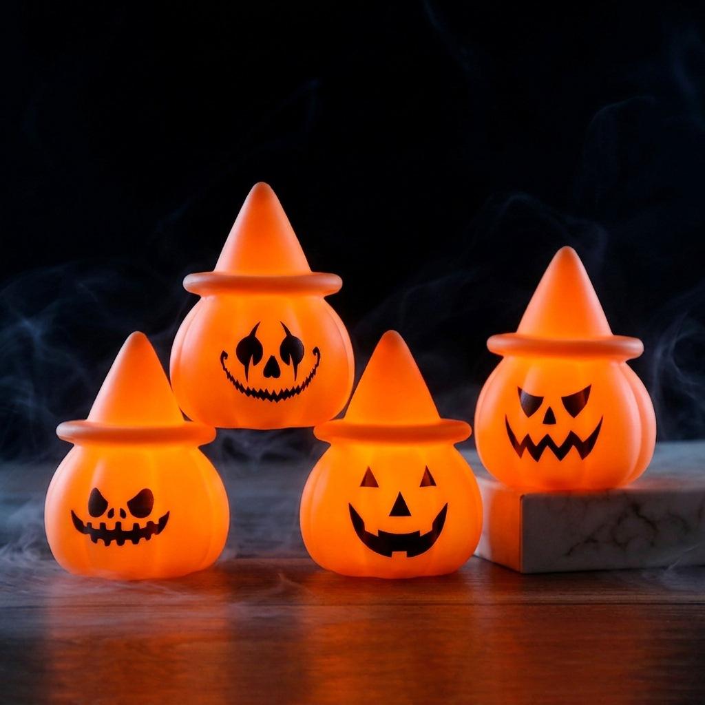 Halloween pumpkin skull luminous night light ghost light ornament ambient light tricky toy party creative arrangement